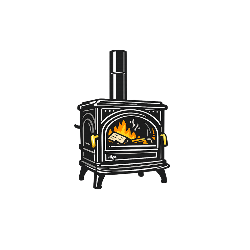 Poêle à bois bûche – illustration du type d’appareil compatible avec le traitement anti-bistre Dose2Cheval