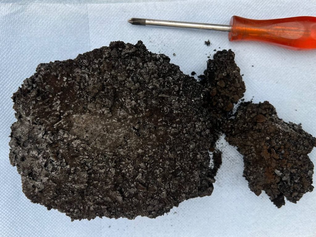 bistre dans le conduit de cheminee